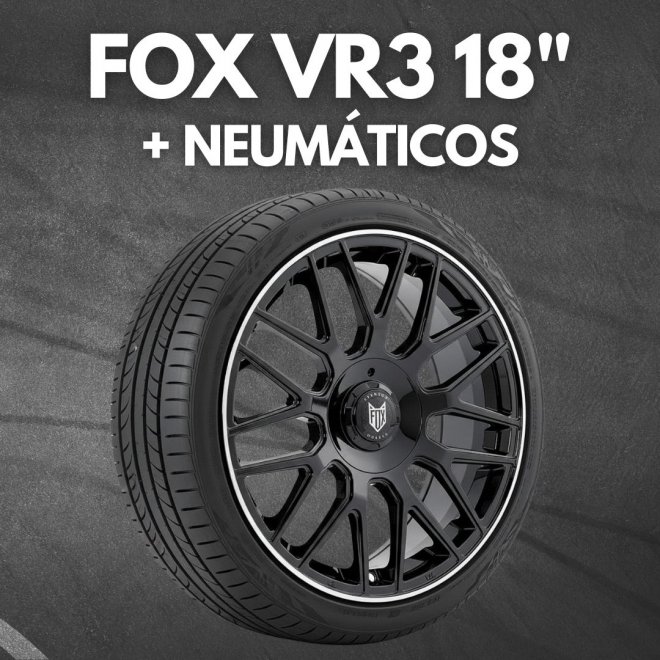 JUEGO DE LLANTAS FOX VR3 EN 18" + NEUMÁTICOS JUEGO DE LLANTAS FOX VR3 EN 18" + NEUMÁTICOS