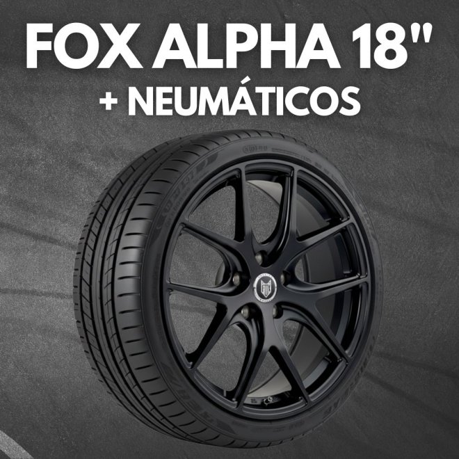 JUEGO DE LLANTAS FOX ALPHA 18" + NEUMÁTICOS JUEGO DE LLANTAS FOX ALPHA 18" + NEUMÁTICOS