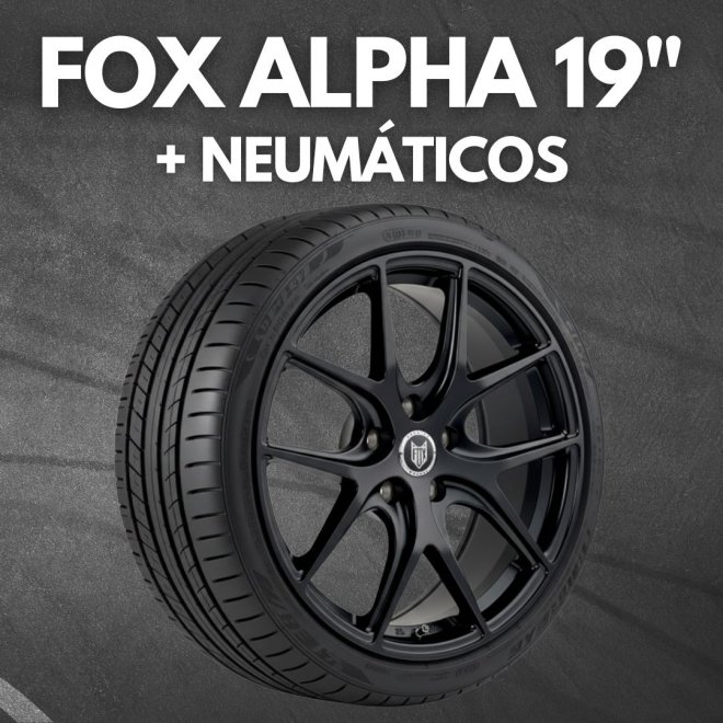 JUEGO DE LLANTAS FOX ALPHA 19" + NEUMÁTICOS