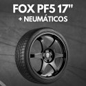 JUEGO DE LLANTAS FOX PF5 BLACK 17" + NEUMÁTICOS
