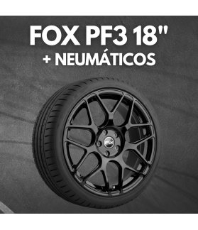 PACK LLANTAS FOX PF3 EN 18 NEGRO BRILLO