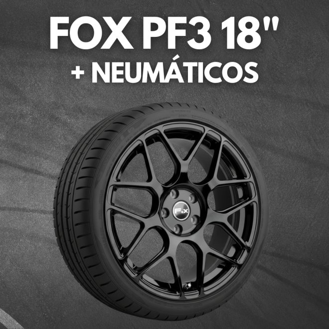 PACK LLANTAS FOX PF3 EN 18 NEGRO BRILLO
