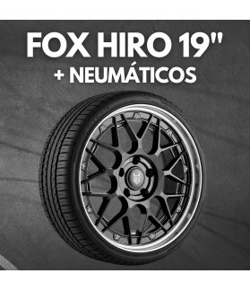 JUEGO DE LLANTAS FOX HIRO 19" + NEUMÁTICOS