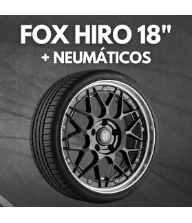 JUEGO DE LLANTAS FOX HIRO 18" + NEUMÁTICOS
