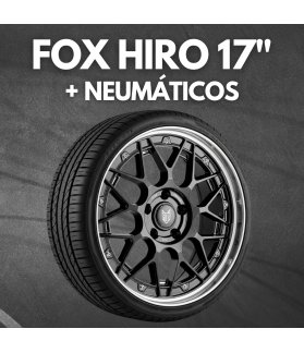 JUEGO DE LLANTAS FOX HIRO 17" + NEUMÁTICOS