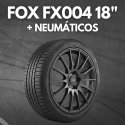 JUEGO DE LLANTAS FOX FX004 BLACK 18" + NEUMÁTICOS