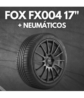 PACK LLANTAS FOX FX004 EN 17 NEGRO BRILLO