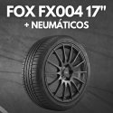JUEGO DE LLANTAS FOX FX004 BLACK 17" + NEUMÁTICOS