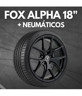 JUEGO DE LLANTAS FOX ALPHA 18" + NEUMÁTICOS