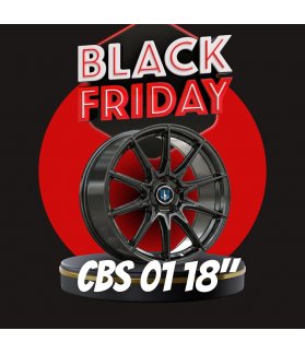 LLANTAS CBS 01 NEGRA + NEUMÁTICOS EN 18