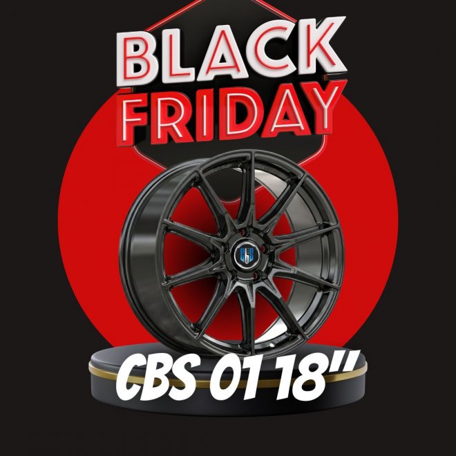 LLANTAS CBS 01 NEGRA + NEUMÁTICOS EN 18