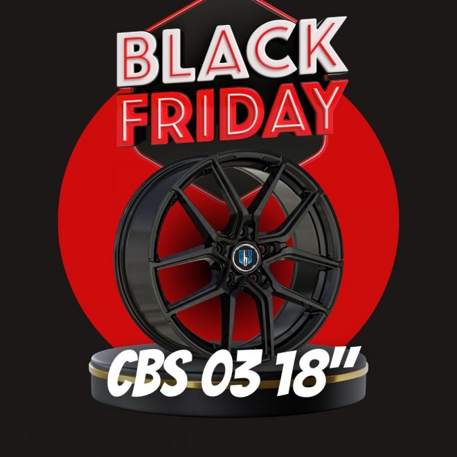 LLANTAS CBS 03 NEGRA + NEUMÁTICOS 18"
