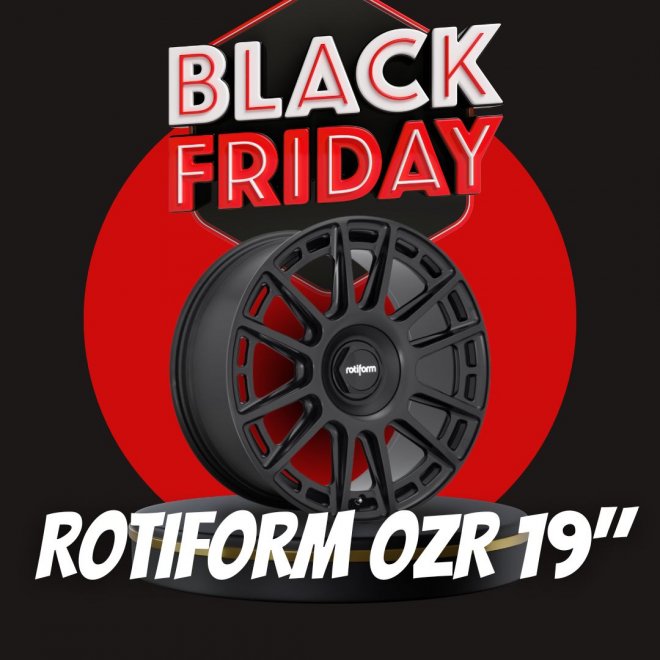 JUEGO DE LLANTAS ROTIFORM OZR 19 NEGRO MATE
