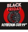 JUEGO DE LLANTAS ROTIFORM OZR 19 NEGRO MATE