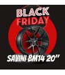 PACK LLANTAS SAVINI BM14 GLOSS BLACK EN 20"