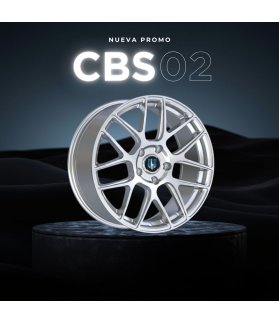 JUEGO DE LLANTAS CBS 02 PLATA + NEUMÁTICOS EN 18"