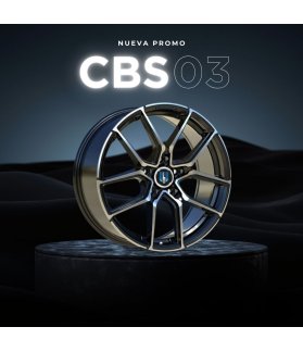 JUEGO DE LLANTAS CBS 03 NEGRO PULIDO + NEUMÁTICOS EN 18"