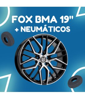 JUEGO DE LLANTAS FOX BMA BLACK POLISH 19" + NEUMÁTICOS