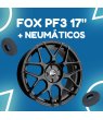 JUEGO DE LLANTAS FOX PF3 BLACK 17" + NEUMÁTICOS