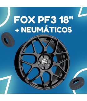 PACK LLANTAS FOX PF3 EN 18 NEGRO BRILLO