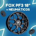 JUEGO DE LLANTAS FOX PF3 BLACK 18" + NEUMÁTICOS
