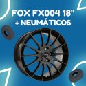 JUEGO DE LLANTAS FOX FX004 BLACK 18" + NEUMÁTICOS