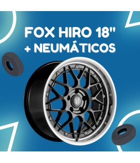 JUEGO DE LLANTAS FOX HIRO 18" + NEUMÁTICOS