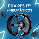 JUEGO DE LLANTAS FOX PF5 BLACK 17" + NEUMÁTICOS