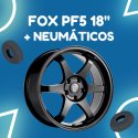JUEGO DE LLANTAS FOX PF5 BLACK 18" + NEUMÁTICOS