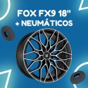 JUEGO DE LLANTAS FOX FX9 18" NEGRO PULIDO + NEUMÁTICOS