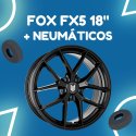 JUEGO DE LLANTAS FOX FX5 GLOSS BLACK 18" + NEUMÁTICOS