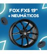 JUEGO DE LLANTAS FOX FX5 GLOSS BLACK 19" + NEUMÁTICOS