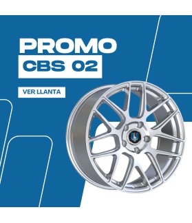 JUEGO DE LLANTAS CBS 02 PLATA + NEUMÁTICOS EN 18"