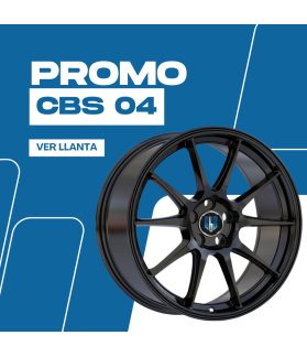 JUEGO DE LLANTAS CBS 04 NEGRO BRILLO