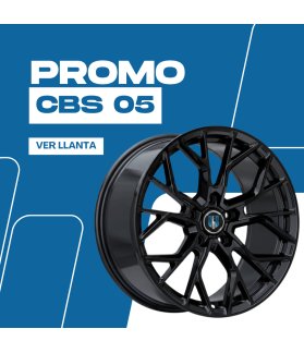 JUEGO DE LLANTAS CBS 05 NEGRO BRILLO
