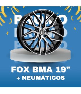 JUEGO DE LLANTAS FOX BMA BLACK POLISH 19" + NEUMÁTICOS