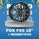 JUEGO DE LLANTAS FOX FX9 18" NEGRO PULIDO + NEUMÁTICOS