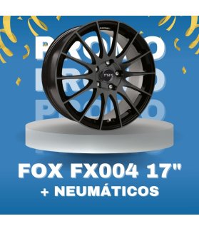 PACK LLANTAS FOX FX004 EN 17 NEGRO BRILLO