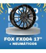 PACK LLANTAS FOX FX004 EN 17 NEGRO BRILLO