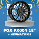 JUEGO DE LLANTAS FOX FX004 BLACK 18" + NEUMÁTICOS