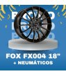 JUEGO DE LLANTAS FOX FX004 BLACK 18" + NEUMÁTICOS