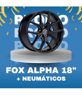 JUEGO DE LLANTAS FOX ALPHA 18" + NEUMÁTICOS