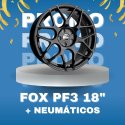 JUEGO DE LLANTAS FOX PF3 BLACK 18" + NEUMÁTICOS