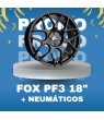 PACK LLANTAS FOX PF3 EN 18 NEGRO BRILLO