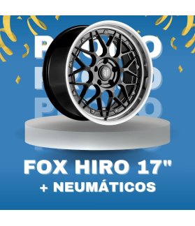 JUEGO DE LLANTAS FOX HIRO 17" + NEUMÁTICOS