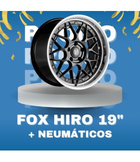 JUEGO DE LLANTAS FOX HIRO 19" + NEUMÁTICOS