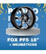 JUEGO DE LLANTAS FOX PF5 BLACK 18" + NEUMÁTICOS